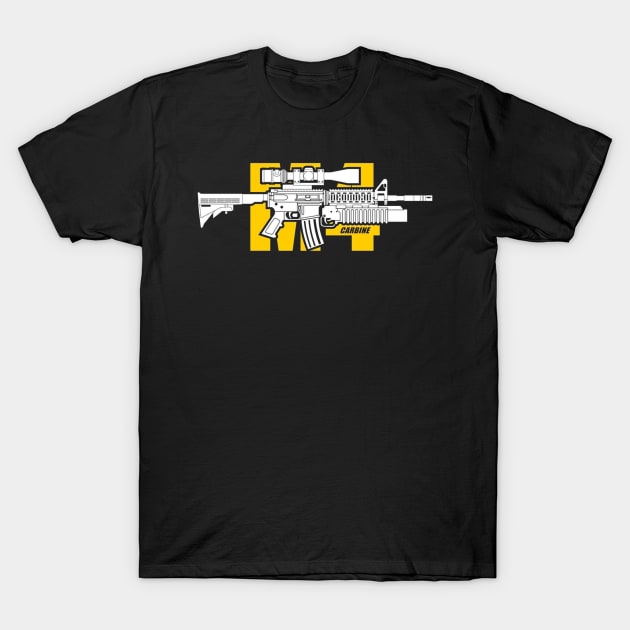 M4 Carbine Rifle T-Shirt by Aim For The Face